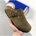 Stylish Birkenstock Boston Olive Suede For Men (HOF998)