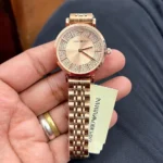 Armani Rose Gold Diamond Watch