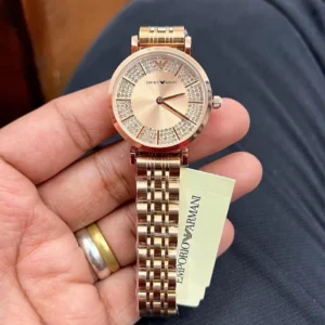 Armani Rose Gold Diamond Watch