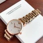 Armani Rose Gold Full Diamond Watch