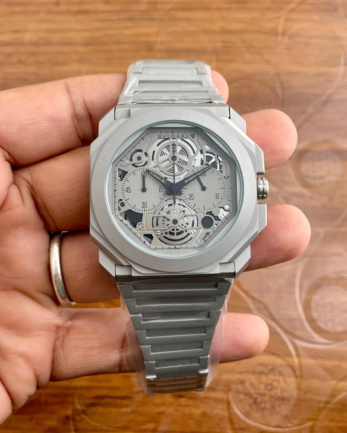 BVLGARI Chronograph Grey Met First Copy