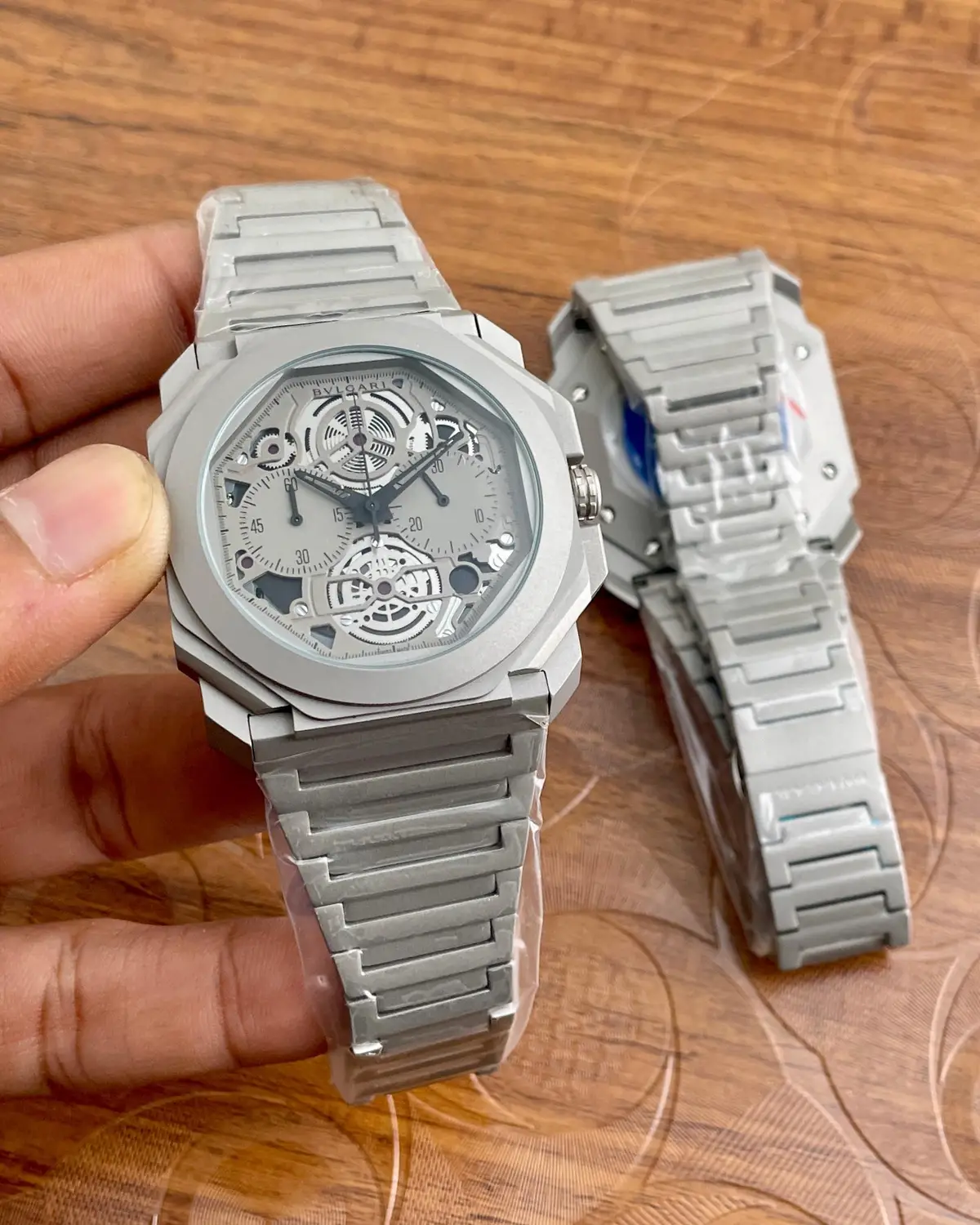 BVLGARI Chronograph Grey Met First Copy