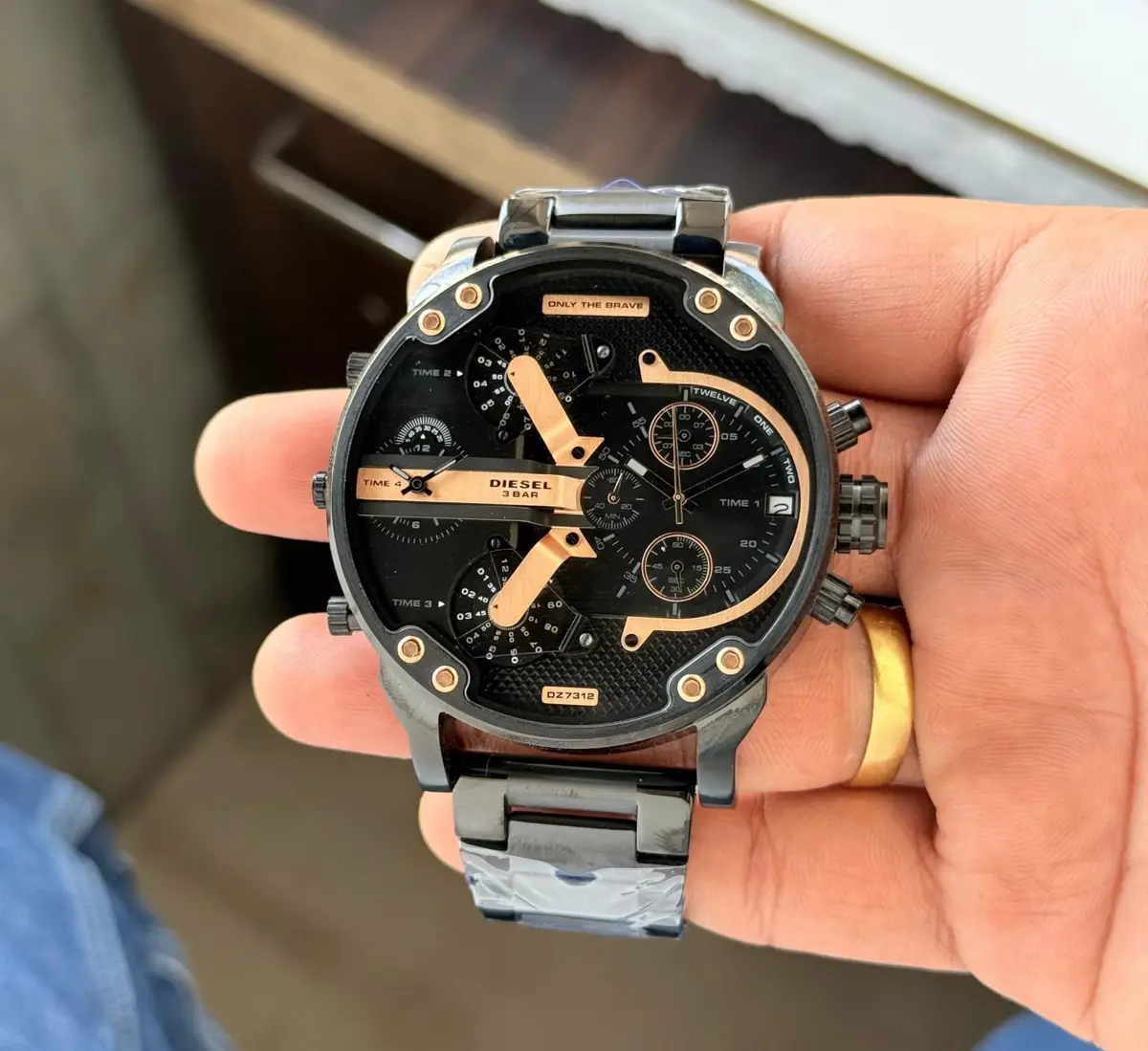 Diesel Big Daddy Black Rose Gold