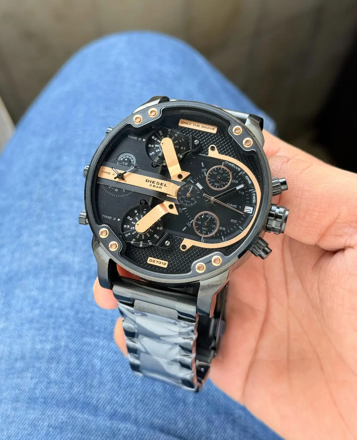 Diesel Big Daddy Black Rose Gold
