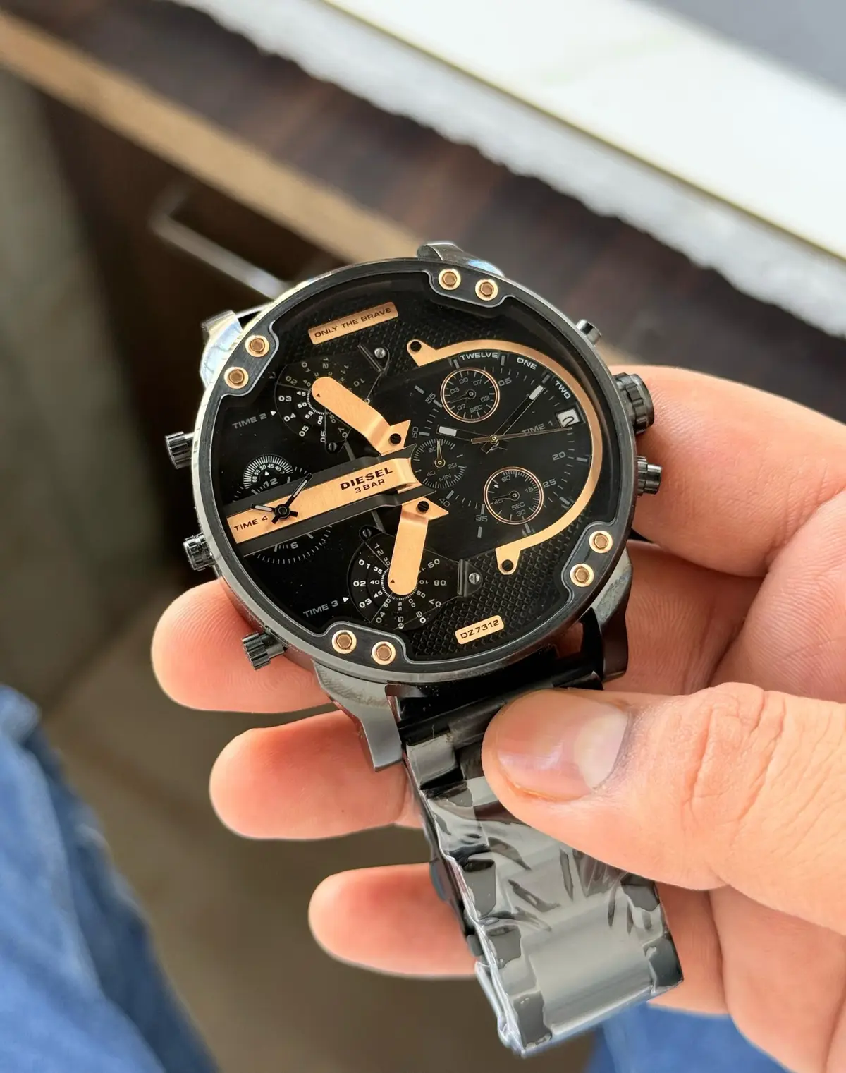 Diesel Big Daddy Black Rose Gold