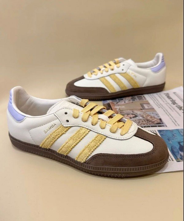 First Copy Adidas Samba OG Off White Violet Ton Men Shoes