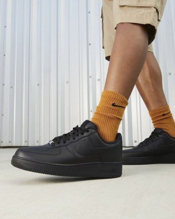 First Copy Nike Air Force 1 Black Semi UA Quality Men Shoes