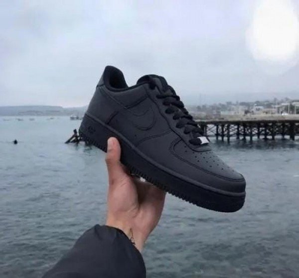 First Copy Nike Air Force 1 Black Semi UA Quality Men Shoes