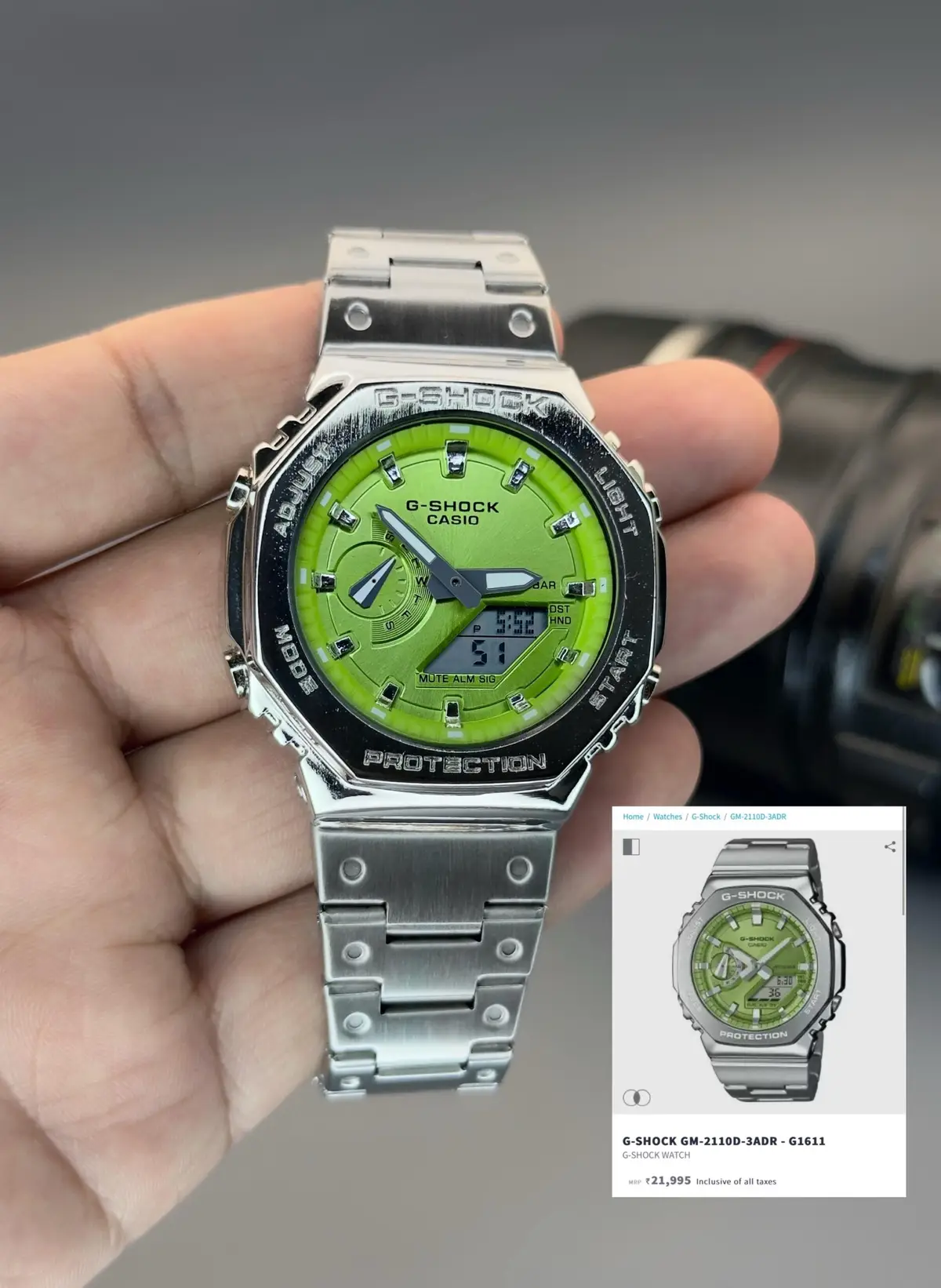 G-Shock GM-2100D Silver Green