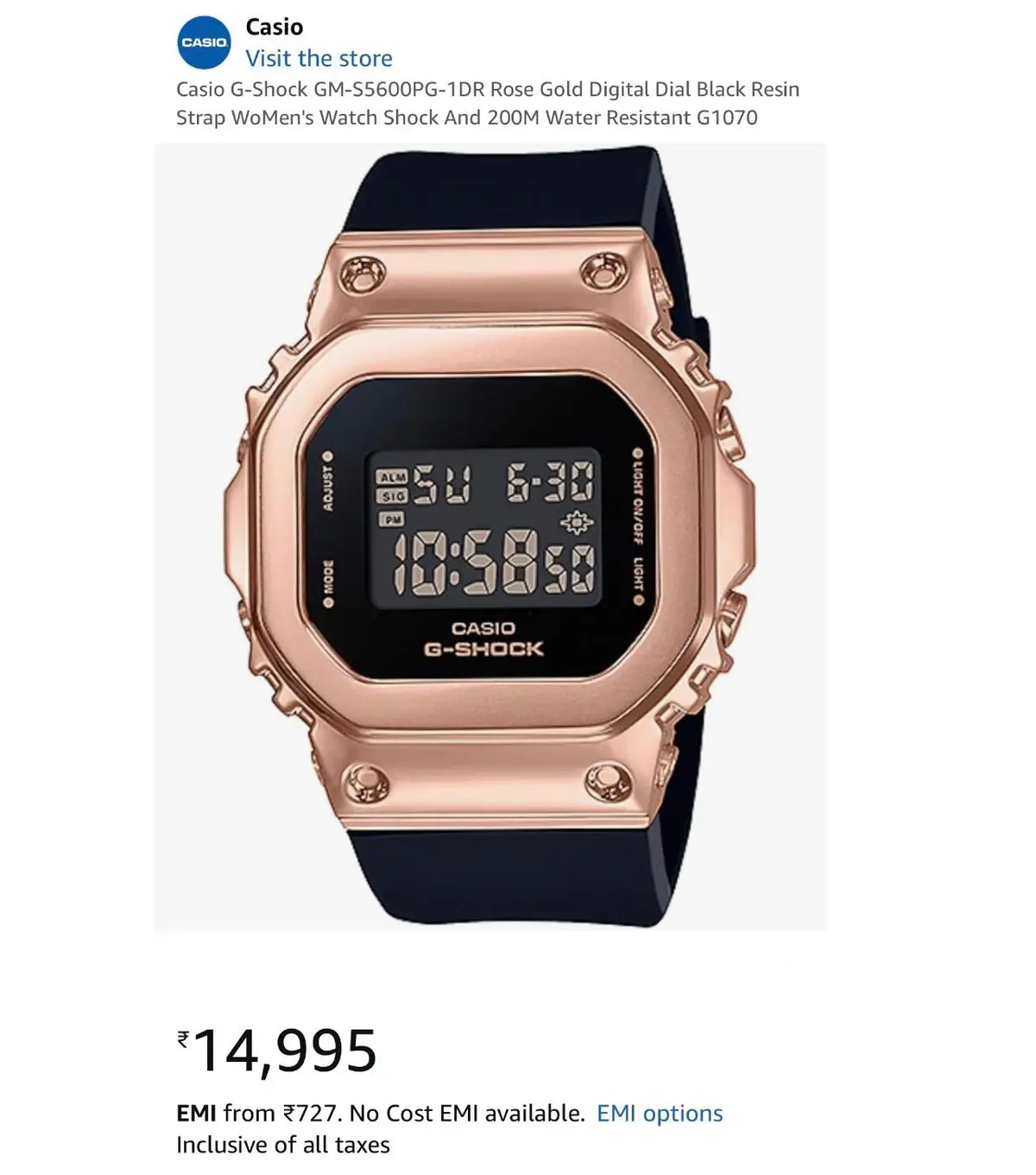 G-Shock Rose Gold Digital GM (1) G-Shock Rose Gold Digital GM