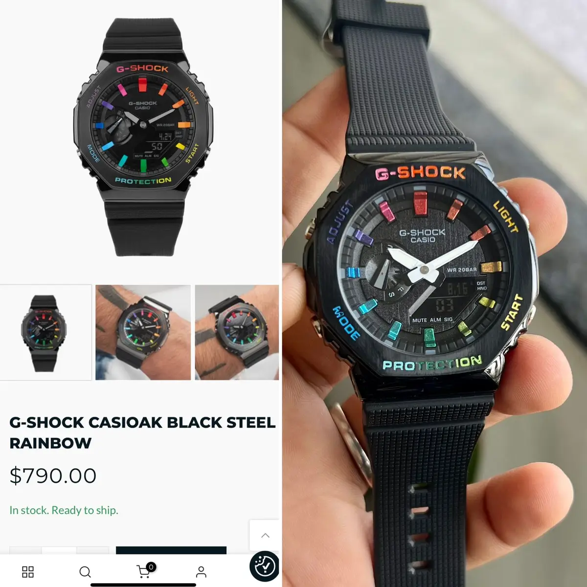G-Shock CasiOak Rainbow