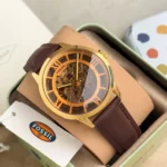 Fossil Brown Leather Strap Watch