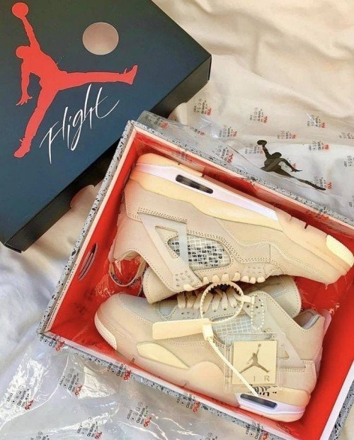 Nike Air Jordan 4 Off White Sail Semi UA