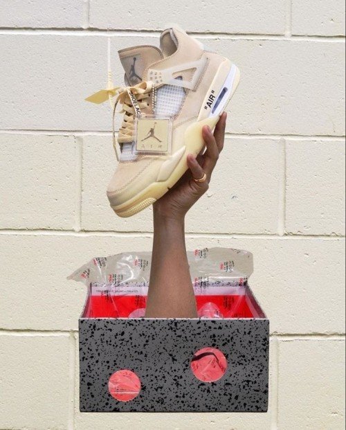 Nike Air Jordan 4 Off White Sail Semi UA