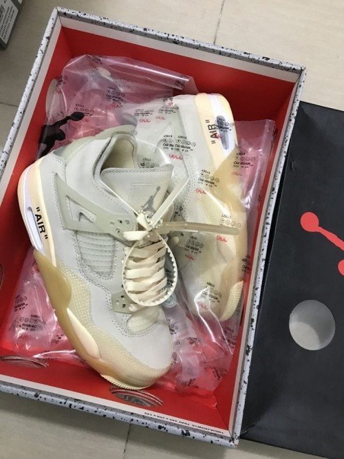 Nike Air Jordan 4 Off White Sail Semi UA