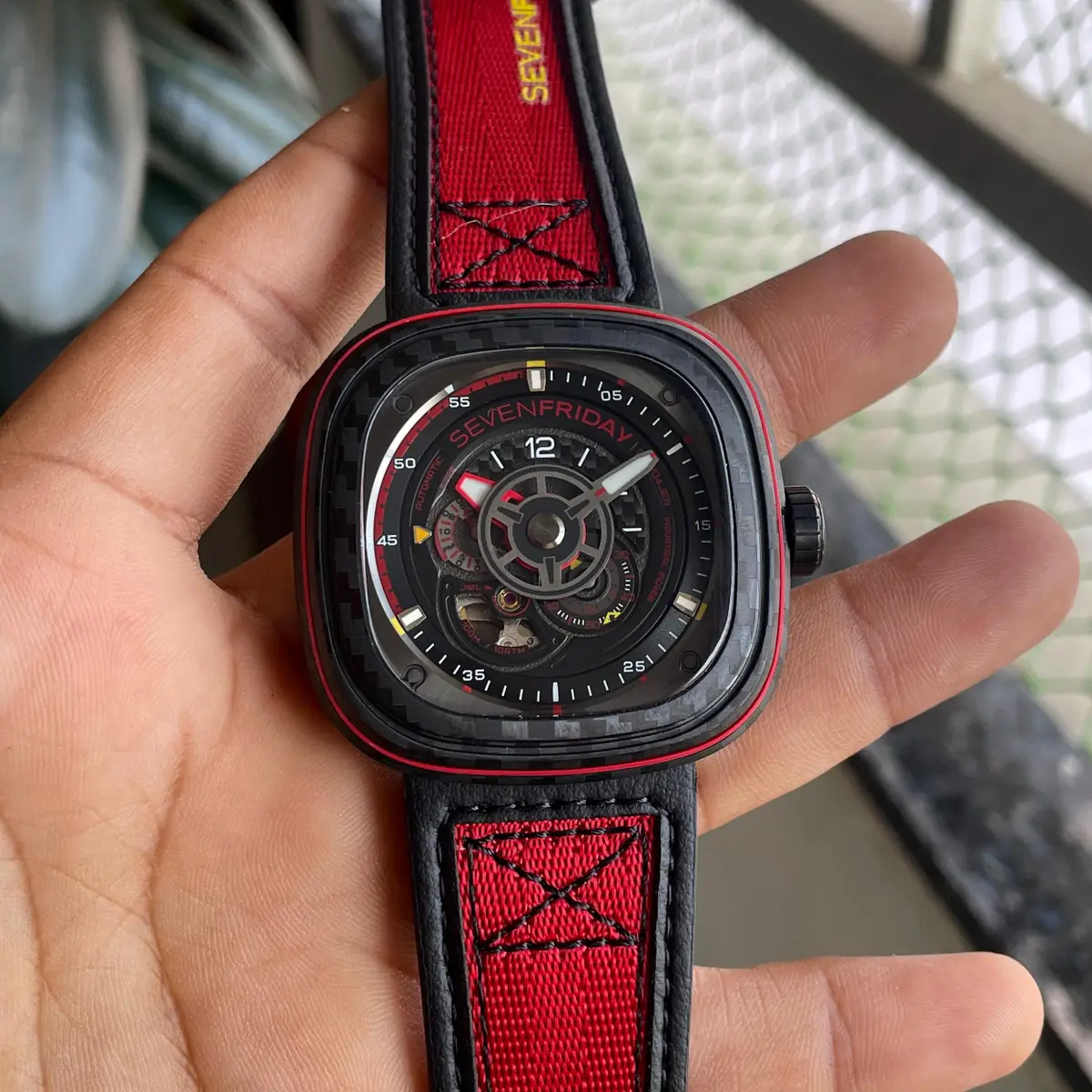 Seven Friday Red Carbon Watch