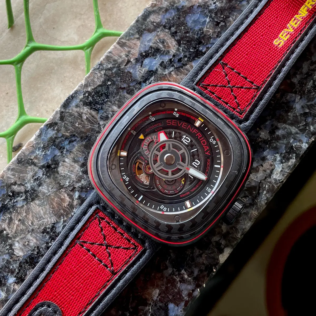 Seven Friday Red Carbon Watch