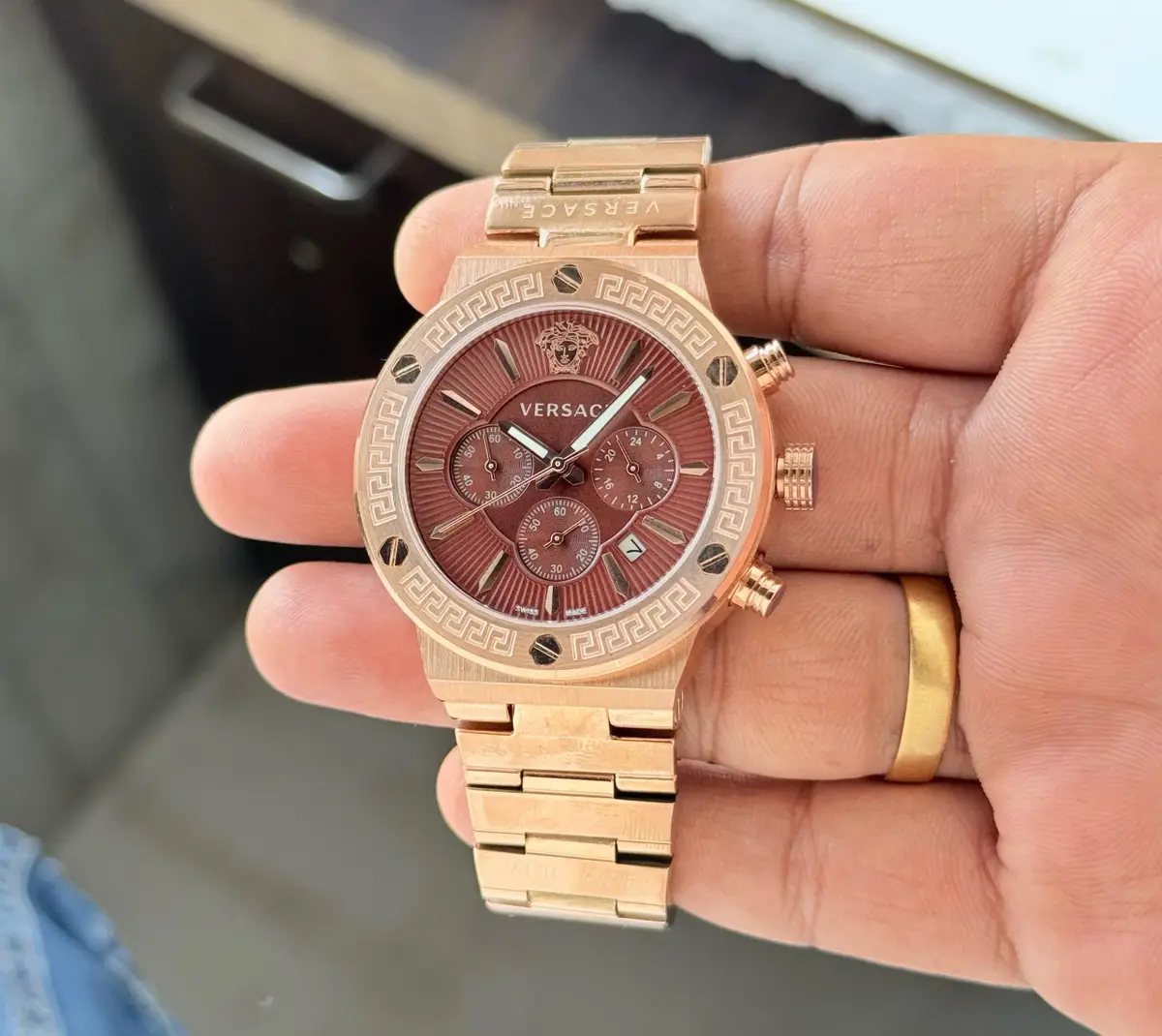 Versace Greca Rose Gold First Copy
