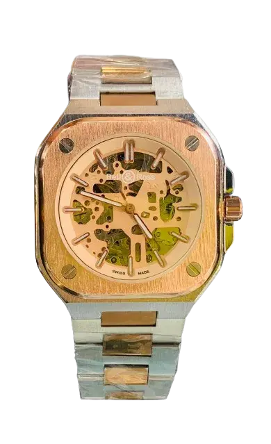 Bell & Ross BR05A-GR-SK-ST BR05 World 500 Limited Automatic Silver Men's Watch (Rose Gold)