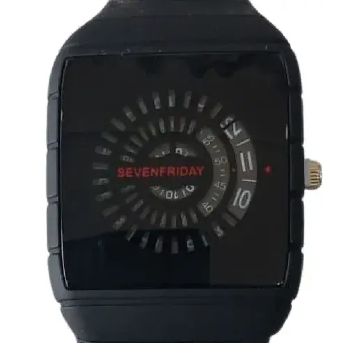 Black Seven Friday Watch - Stylish Black Square Dial Digital Watch