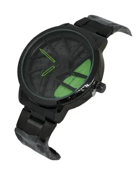 Car Wheel Watch - Fashion Rotating Stereoscopic Sport Watches Green