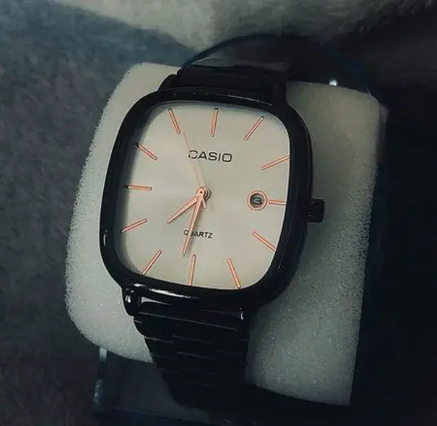 Casio Quartz Classic Black & Grey Watch For Men & Women Casio Quartz Classic Black & Grey Watch For Men & Women