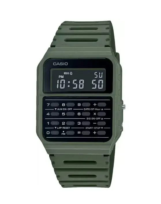 Casio Vintage Digital Watch - For Men & Women D210 (CA-53WF-3BDF) Green