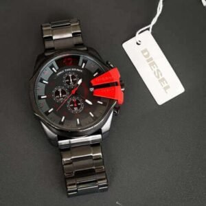 Diesel 10 Bar Black and Red Watch
