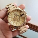 Diesel 10 Bar Golden Mega Chief Watch