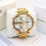 DIESEL BIG DADDY Black & Golden Watch