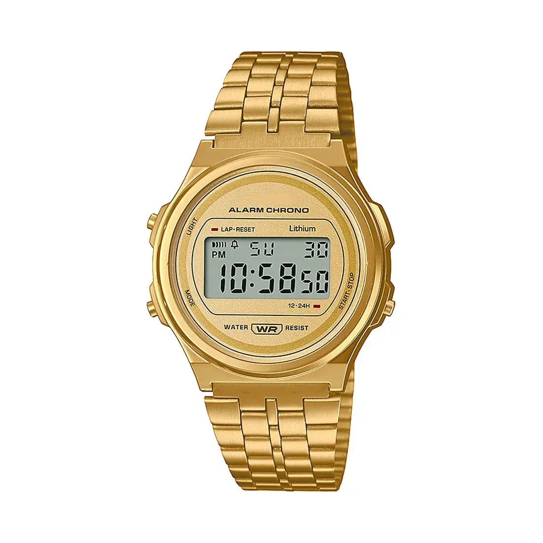Digital Golden Dial Unisex-Adult Watch-Golden