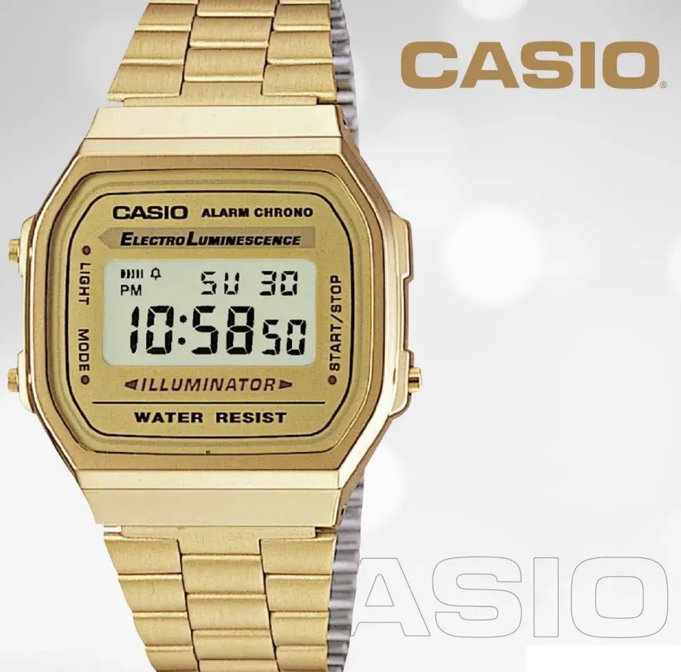 Digital watch for women - Digital Gold Dial Women's Watch-B640WC-5ADF