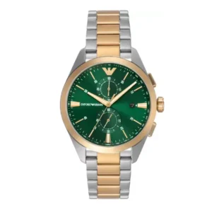 EA Analog Chronograph Watch - For Men AR11511 Stainless Steel Green Dial