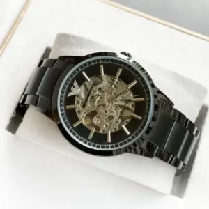 Emporio Armani Meccanico Automatic Black Dial Men’s Watch with warranty