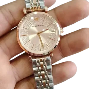 Emporio Armani Watches Womens Rose Gold - Gianni T-Bar Analog Watch
