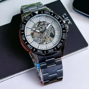 Fossil Bannon Automatic Black-Tone Stainless Steel Watch BQ2680