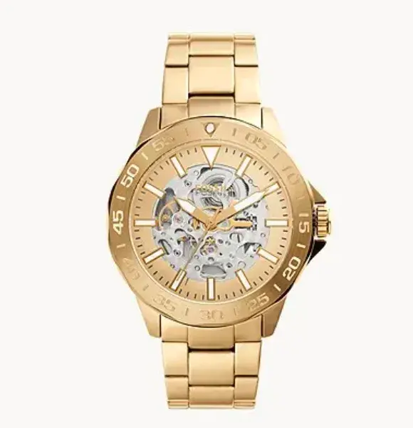 Fossil Bannon Automatic Gold-Tone Stainless Steel Watch BQ2680 Fossil Bannon Automatic Gold-Tone Stainless Steel Watch BQ2680