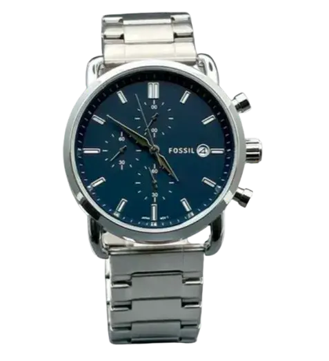 Fossil Chronograph Men's Watch - All Function Working model Blue Dial