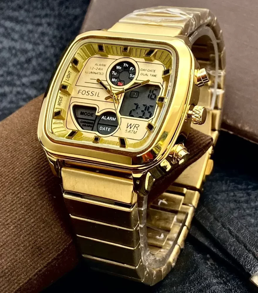 Fossil Gold Watch Mens - Fossil Analog Digital Watch Stainless Steel Edition Watch For Men Fossil Gold Watch Mens - Fossil Analog Digital Watch Stainless Steel Edition Watch For Men