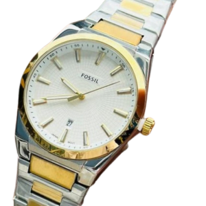 Fossil Watch - Fossil Everett Three-Hand Date Stainless Steel Watch white Dial - FS5984