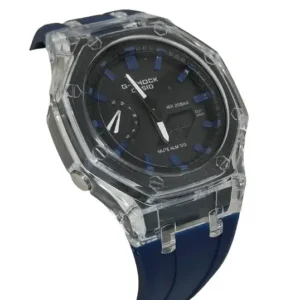 G-Shock GA-2100-SKE-7AER-Blue Rubber Strap with With Black Case