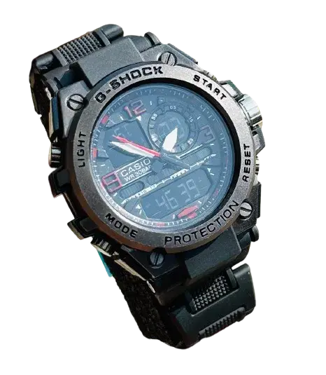 G Shock Watches for Men - G Shock Stylish Analog-Digital Watch WR Black for Men GS98 G Shock Watches for Men - G Shock Stylish Analog-Digital Watch WR Black for Men GS98