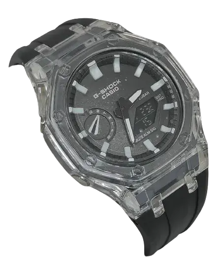 GShock GA-2100-SKE-7AER-Black Rubber Strap with With Black Case - BK02