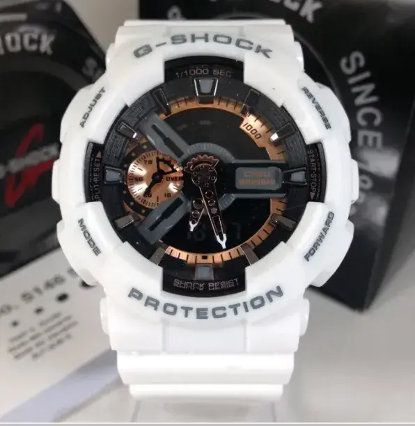 GShock Men’s Sport Design Dual Time Display Watch White GA110RG-7A - All Function Model