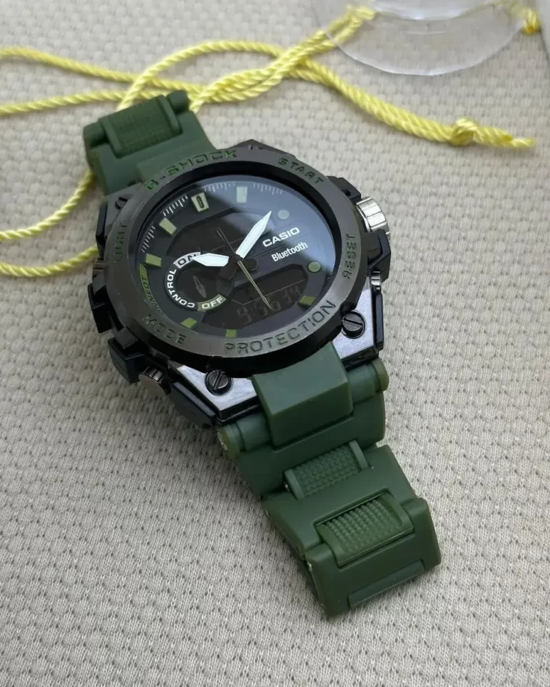 GShock Stylish Swiss Analog-Digital Watch BT Green