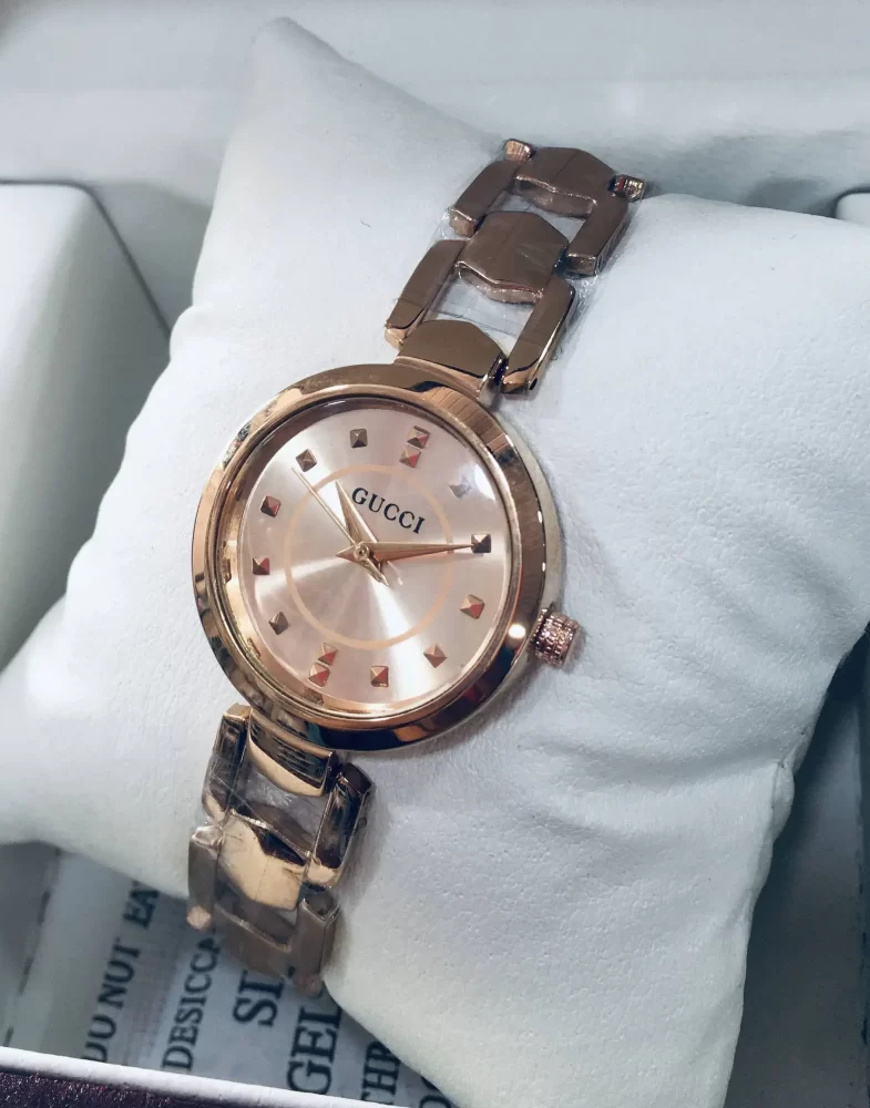 Gucci Watch Women - Gucci Pink Round Dial Premium Quality Women's Watch - GW03