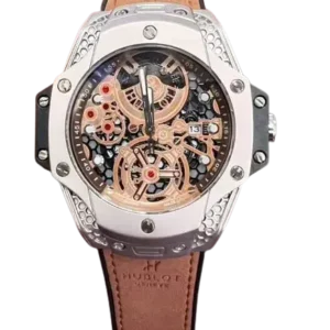 Hublot Big Bang Watches - Big Bang Tourbillon Watch Brown Leather Strap