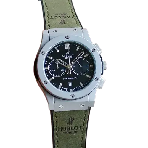 Hublot Green Watch - Hublot Big Bang Calendar Green Leather Strap Watch Hublot Green Watch - Hublot Big Bang Calendar Green Leather Strap Watch