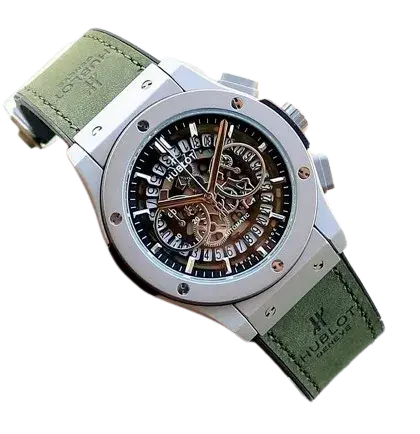 Hublot Watches - Big Bang Calendar Green Leather Strap Watch HBGS1