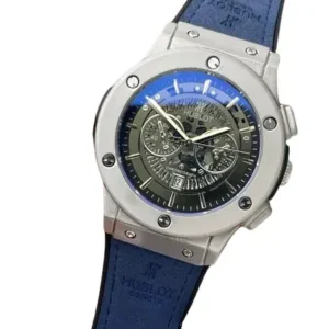 Men’s Hublot Watch Big Bang Calendar Brand - Hublot Big Bang Calendar Blue Leather Strap Watch HBGS3